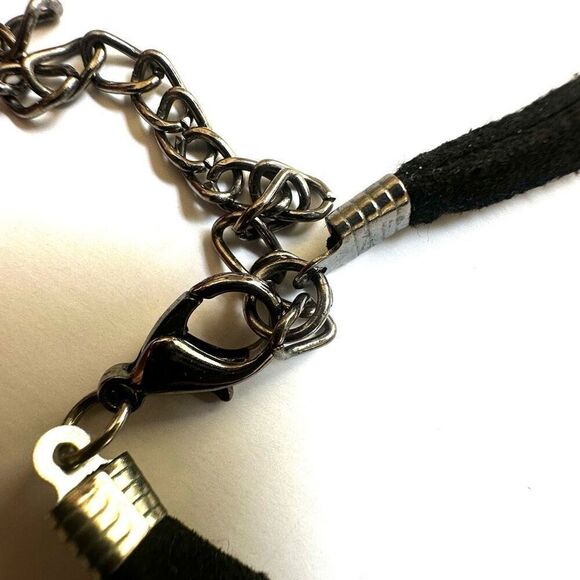 Grey beaded multi strand long necklace - Picture 6 of 8